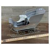 16 inch Metal Santa sleigh