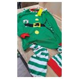 Size 14 green kids pajamas