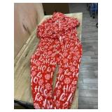 Ladies XS red fleece onesie