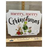 Merry Merry Grinchmas wood sign