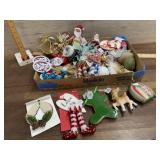 Flat of Christmas ornaments