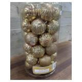 Shatterproof ornaments- 41 piece - gold color