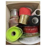 Tote of Christmas ribbon