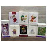 8 Hallmark keepsake ornaments  Midge, Alvin ,