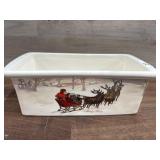 Ceramic loaf pan with pick