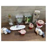 Flat of birthstone ornaments, holiday decor,