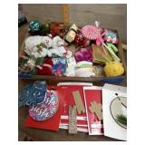 Flat of Christmas ornaments