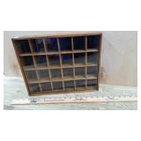 12x14 Wood ornament display box holds 24