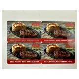 $100 total value Loganï¿½s roadhouse gift cards.