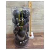 24 pc. Black Christmas ornaments