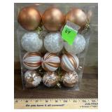 24 Count Rose gold Christmas ornaments