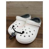 White lined Crocs size 10M