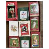 9- Hallmark ornaments  Snowmen. Bake shop and