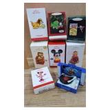 8- Hallmark ornaments Mickey, Minnie, kids toys