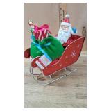 New 9 inch Santa in sleigh figure