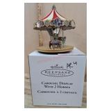 Hallmark Carousel display with 2 horses