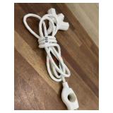 White 3 way heavy duty extension cord