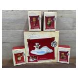 5 Piece Hallmark Holiday Hill skating pond set