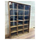 Wood ornament display case  (holds 18)