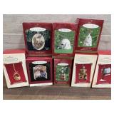 8- hallmark ornaments Igloo, Bear, Mailbox and