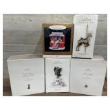 5 Keepsake Ornaments Including Prancing Reindeer