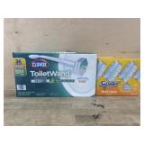 Clorox toilet wand refills and Swiffer dusters