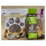 Smoked hickory breast dog treats & chicken jerky