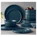 12 piece modern stoneware dinnerware set appears
