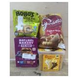 Apple pie bites. Fig bars. Gardettos. Wafers.