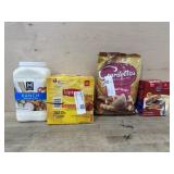 Ranch. Tea bags. Gardettos. Atkins bars