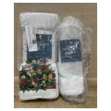 8 piece Christmas kitchen towel set and open