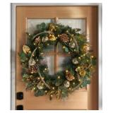 Pre lit 32ï¿½ decorative wreath