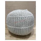 Knit pouf ottoman