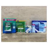 Systane eye drops. Allergy relief. Acid relief.