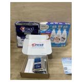 Crest toothpaste. Dove kids.  Crest white strips