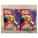2-2 packs fruit loops cereal 43.6 oz each