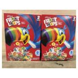 2-2 packs fruit loops cereal 43.6 oz each