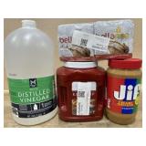 White Distilled Vinegar, Ketchup, Jif Peanut