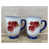 2 pioneer woman heritage floral oversized mugs