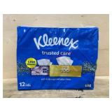 12 flat boxes Kleenex plastic wrap is ripped