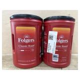2 Folgers 43.5 oz classic roast