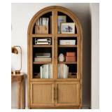 Enzo storage cabinet with rattan cabinet doors
