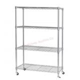 Seville classics 4 tier wire shelving with wheels