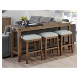 Lowell 4 piece sofa table with stools