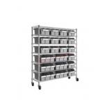Seville Classics Extra Wide 7 Tier 21 Bin Rack
