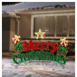 Pre lit Merry Christmas Sign