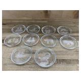 10 lalique coasters.