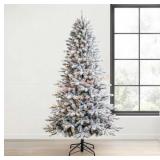 7.5 Ft Pre lit Flocked Aspen Tree