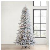 9 Ft Pre Lit Flocked Aspen Tree