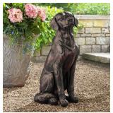 Sitting Labrador Dog Statue